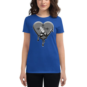 Prayer Hands Heart Drips Women's short sleeve t-shirt