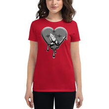 Load image into Gallery viewer, Prayer Hands Heart Drips Women&#39;s short sleeve t-shirt
