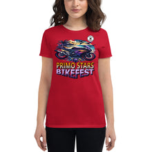 Load image into Gallery viewer, Primo Stars Bike Fest Women&#39;s short sleeve t-shirt
