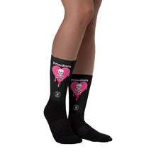 Load image into Gallery viewer, Skull Pink Heart Drips Socks
