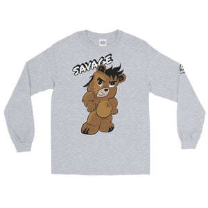 Savage Bear Logo Men’s Long Sleeve Shirt
