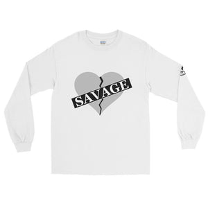 Savage Broken Heart Gray Men’s Long Sleeve Shirt