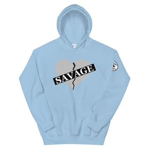 Broken Heart Savage Gray Unisex Hoodie