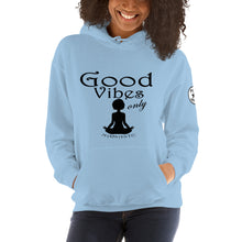 Load image into Gallery viewer, Good Vibes only yoga BL Unisex Hoodie
