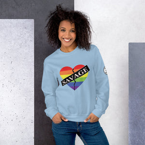 Savage Broken Heart Rainbow Unisex Sweatshirt