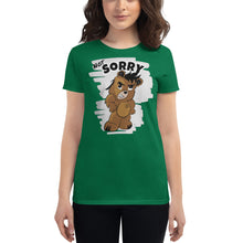 Load image into Gallery viewer, Women&#39;s Not Sorry Logo Bear short sleeve t-shirt
