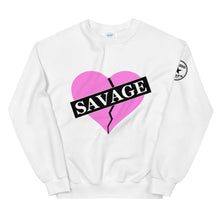 Load image into Gallery viewer, Broken Heart Savage pink Unisex Sweatshirt
