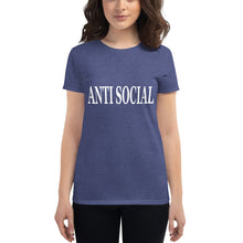 Load image into Gallery viewer, Women&#39;s ANTI SOCIAL short sleeve t-shirt
