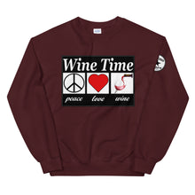 Load image into Gallery viewer, WIne time plw Unisex Sweatshirt
