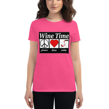 Load image into Gallery viewer, WIne time plw Women&#39;s short sleeve t-shirt
