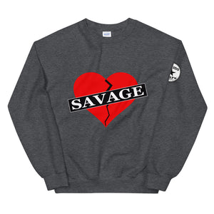 Broken Heart Savage red Unisex Sweatshirt