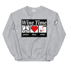 Load image into Gallery viewer, WIne time plw Unisex Sweatshirt
