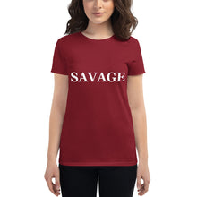 Load image into Gallery viewer, Women&#39;s SAVAGE short sleeve t-shirt
