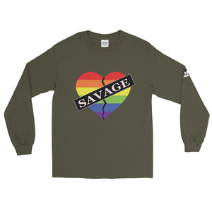 Savage Broken Heart Rainbow Long Sleeve Shirt