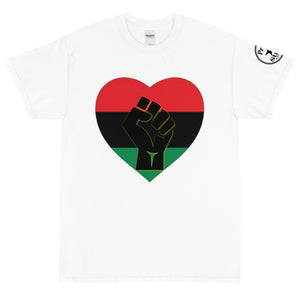 Black Fist Heart short sleeve t-shirt