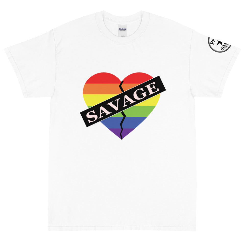 Savage Broken Heart Rainbow Short Sleeve T-Shirt