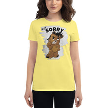 Load image into Gallery viewer, Women&#39;s Not Sorry Logo Bear short sleeve t-shirt
