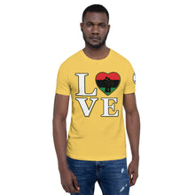 Load image into Gallery viewer, LOVE Black heart fist Short-Sleeve Unisex T-Shirt
