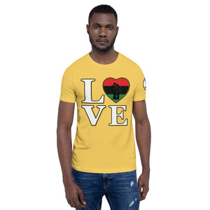 LOVE Black heart fist Short-Sleeve Unisex T-Shirt