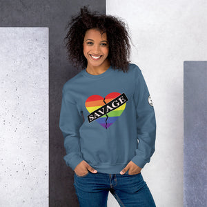 Savage Broken Heart Rainbow Unisex Sweatshirt