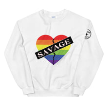 Load image into Gallery viewer, Savage Broken Heart Rainbow Unisex Sweatshirt
