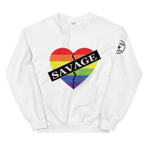 Savage Broken Heart Rainbow Unisex Sweatshirt