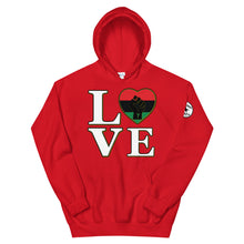 Load image into Gallery viewer, LOVE black fist heart Unisex Hoodie
