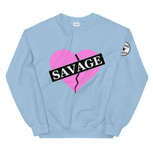 Load image into Gallery viewer, Broken Heart Savage pink Unisex Sweatshirt
