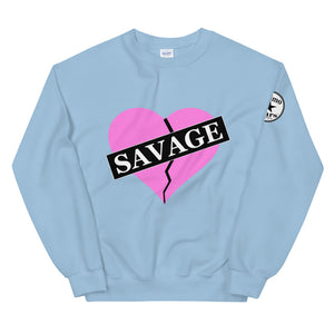 Broken Heart Savage pink Unisex Sweatshirt