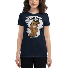 Load image into Gallery viewer, Women&#39;s Not Sorry Logo Bear short sleeve t-shirt
