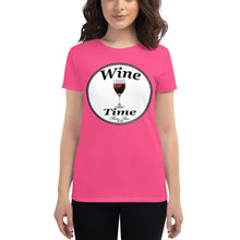 Load image into Gallery viewer, Wine Time Label 2020 Women&#39;s short sleeve t-shirt
