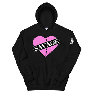 Broken Heart Savage Pink Unisex Hoodie