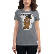 Load image into Gallery viewer, Women&#39;s Not Sorry Logo Bear short sleeve t-shirt
