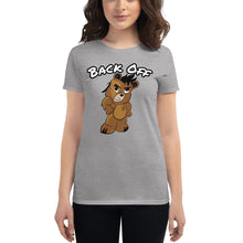 Load image into Gallery viewer, Back Off Logo Bear Women&#39;s short sleeve t-shirt
