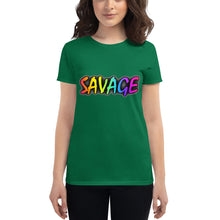 Load image into Gallery viewer, Women&#39;s Savage Rainbow short sleeve t-shirt
