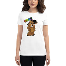 Load image into Gallery viewer, Women&#39;s Savage Logo Bear Rainbow short sleeve t-shirt
