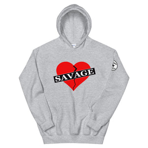 Broken Heart Savage Red Unisex Hoodie