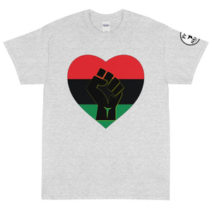 Black Fist Heart short sleeve t-shirt