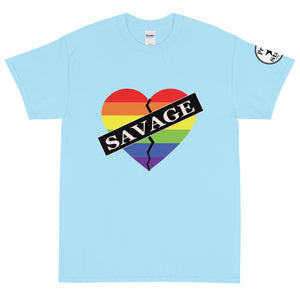 Savage Broken Heart Rainbow Short Sleeve T-Shirt