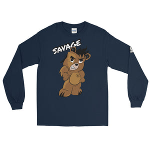 Savage Bear Logo Men’s Long Sleeve Shirt