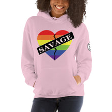 Load image into Gallery viewer, Savage  Broken Heart Rainbow Unisex Hoodie
