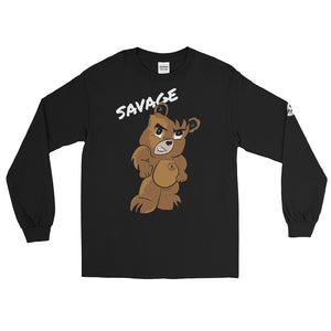 Savage Bear Logo Men’s Long Sleeve Shirt