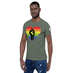 BLM Fist Pride Heart Short-Sleeve Unisex T-Shirt