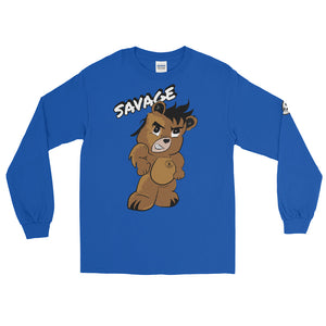 Savage Bear Logo Men’s Long Sleeve Shirt