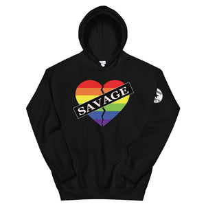 Savage  Broken Heart Rainbow Unisex Hoodie