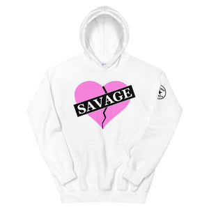 Broken Heart Savage Pink Unisex Hoodie