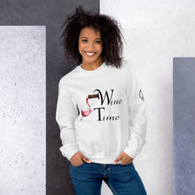 Load image into Gallery viewer, Wine Time BL Unisex Sweatshirt
