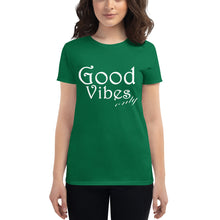 Load image into Gallery viewer, Women&#39;s Good Vibes Only short sleeve t-shirt
