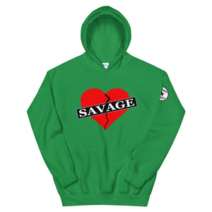 Broken Heart Savage Red Unisex Hoodie