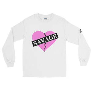 Savage Broken Heart Pink- Men’s Long Sleeve Shirt